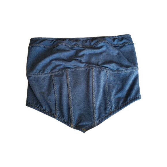 No Boundaries Womens Junior Strapless Corset Denim Blue Size XXL - Picture 1 of 8